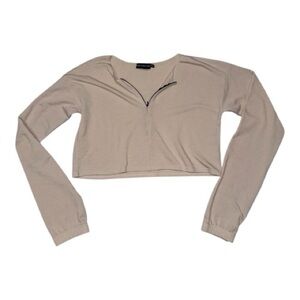 PrettyLittleThing Zip-Up Crop Top